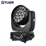 YUER™️ LED 19x15W RGBW 4IN1 Moving Head Zoom Light For Disco Beam Lights DJ Party Stage Lighting Commercial Lights