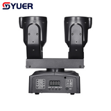 YUER™️ NEW 6X10W RGBW 4in1 Double Head Moving Head Beam Light With LED Ring 2X50mw Red+2X50mw Green Lasers Effect DMX512 For DJ Disco Party Stage Effect Lighting Night Club Bar Light