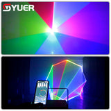 YUER™️ NEW 2W Phone App Edit Software RGB Laser DMX Animation Scan Projector Lighting Christmas Disco DJ Club Party Show Stage Lights