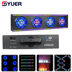 YUER™ 4x30W White +Amber Retro Effect Light With RGBW Auxiliary Light Wash Effect DMX512 Sound Control For DJ Disco Wedding Event Party Bar Club