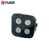 YUER™️ Battery LED Par Light 4X15W RGBWA UV 6IN1 DMX512 Control DJ Party Disco Wedding KTV Battery Stage Light