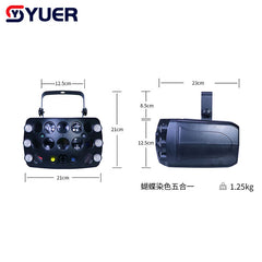 YUER™️ Lumière Laser Disco Papillon avec Télécommande DMX512 Faisceau Wash Lumière Décoration Mariage Club Dispositif Projecteur Stroboscopique Fête Vacances