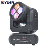 YUER™️ NEW 4x20W RGBW 4in1 LED Mini Bee Eye Led Moving Head Light Beam Effect Dj Bar Light Stage Light For Music Party Club Wedding DMX