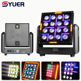 YUER™️ LED Moving Head Matrix Light 16x10W White + 96PCS RGB + 108PCS White and Warm White Flash Wash Effects DMX512 For DJ Disco Party Club Bar