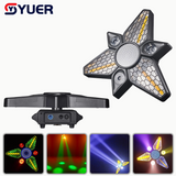 YUER™ 3X80W Golden Retro Light + 36X1W RGB 3in1 Strobe Effect + 3X25W RGBW 4in1 Beam Effect Stage Light DMX512 For DJ Party Flashing Lights Dance Club Disco Stage Effect Light
