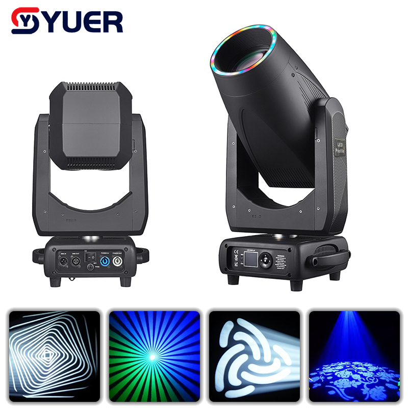 YUER™️ Mini 600W LED Cutting Moving Head Light CMY CTO With Aperture Beam Spot Zoom Wash 3in1  DMX512 For Stage Light Effect Light Disco Dj Music Party Bar