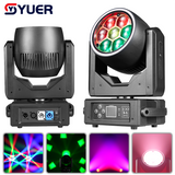 YUER™️MINI 7x40W RGBW 4IN1 LED Bee Eye Moving Head Light With Ring Wash Zoom Strobe Effect DMX512 For Party DJ Equipment Stage Effect Lighting