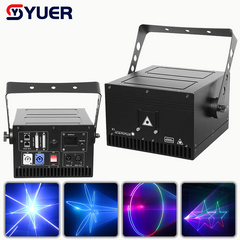 YUER™️ Nuevo Proyector de Luz Láser RGB de 6w 8W 10W 12W con Escáner Láser de Animación 3D Profesional y Control por Aplicación para DJ, Discoteca, Fiesta, Navidad, Boda, Efecto de Escenario