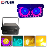 YUER™️LED 2X50W RGB/Gold/White + Warm White +8pcs RGB Audience Light Voice Control DMX512 For DJ Disco Dance Bar Professional Laser Light