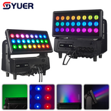 YUER™Waterproof IP65 LED 24X40W RGBW 4IN1 Moving Head Light With Auxiliary Light Wash Chauvet Passage Atomization Effect RDM DMX512 For DJ Disco Party Stage