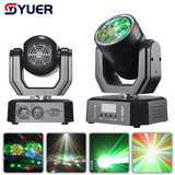 YUER™️NEW LED Mini 2X3W Red+2X3W Green+2X3W Blue Moving Head Beam Light With Ring DMX512 For DJ Disco Stage Party Wedding Dance Floor