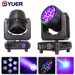 YUER™ Mini LED 7X40W RGB 4EN1 Luz de Cabeza Móvil Con Efecto Estroboscópico de Anillo y Lavado RDM DMX512 Para Dj Disco Escenario Fondo de Navidad