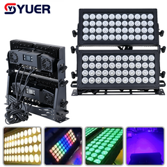 YUER™️ Foco LED de doble capa impermeable IP65 88x10W RGBW 4 en 1 DMX512 para escenario, fiesta, boda, DJ, discoteca