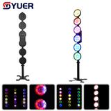 YUER™️ NEW 6 Eyes 6X50W COB + RGB Flood Blinder Light Adjustable Telescopic DMX512 For DJ Stage Lighting Effect Disco Bar Wedding Party