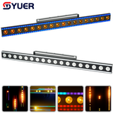 YUER™️LED 18X3W Golden Point Control Wall Washer Light With 120X0.5W RGB 3IN1+Horse Racing Effect DMX512 For DJ Club Disco Party Dance Floor