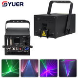 YUER™️NEW 2W 3W Full Color RGB Laser Light Patten Projection Beam Shaping ILDA DMX512 For Stage Effect DJ Disco Party Christmas Wedding