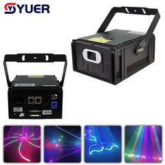 YUER™ NOUVEAU Projecteur Laser RGB 12W avec Contrôle APP Animation Faisceau Scanner Commande Vocale ILDA DMX512 Pour DJ Disco Scène Mariage Fête Bar