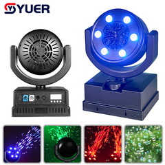YUER™️NEW LED RGBY Bubble Machine Long-distance Remote Control For Dj Dmx Stage Light Effect Light Disco Dj Bar