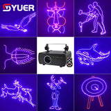 YUER™️ 3D RGB Animation Laser Projector Scanner Laser Light Stage Show DMX512 DJ Disco Bar Party Wedding Professional Stage Lighting