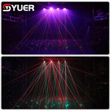 YUER™️ LED 8x6w RGBW With RG Laser Beam Pixel Strip Spider Moving Head DMX512 DJ Disco Party Nightclub Dance Wedding Stage Lighting