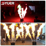 YUER™️ Stage Fireworks 3 Heads Fire Height Flame Fire Machine DMX Control LCD Display Flame machine For wedding DJ Party Effect Lights