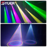 YUER™️ 40Kpps 6W 12W Full Color RGB Laser Moving Head Light Professional Laser Equipment DMX512 DJ Disco Stage Wedding Bar Light Show