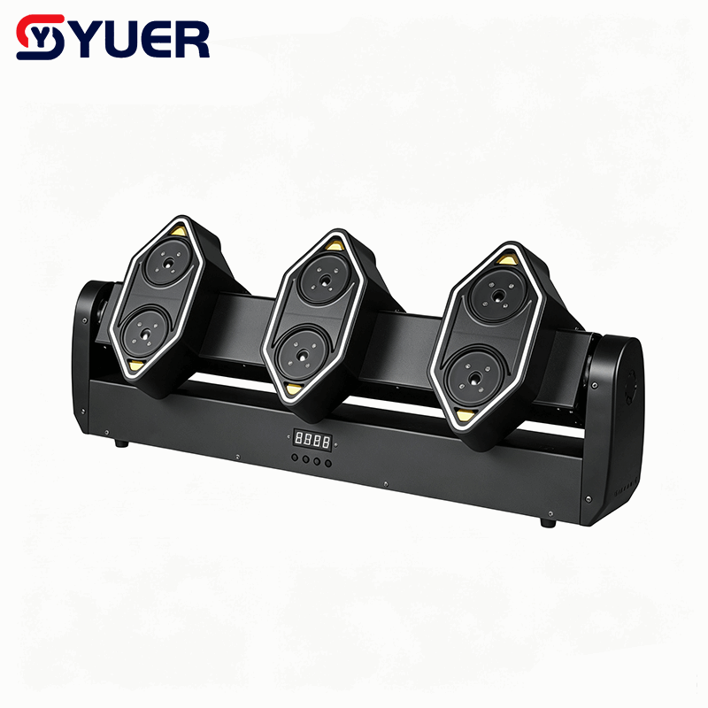 YUER™ 6x500mw RGB Swing Laser Light WIth Light Strip Wash Strobe Effect DMX512 RDM For DJ Disco Party Bar Club Wedding Stage Effect Lighting