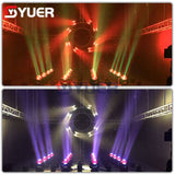 YUER™️ Professional LED 19X15W RGBW 4IN1 Big Bee Eye Moving Head Light With Zoom Rotating Mac Aura Stage Light Disco DJ party Lighting