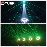 YUER™️ NEW 85W LED Moving Head With Laser Stage Effect Lighting For Dj Disco Club Wedding Beam Spot Sharpy DMX Sound Modes Fixture