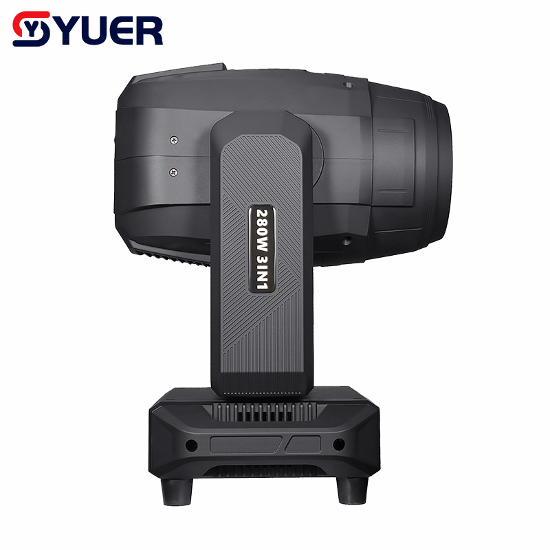 YUER™ 280W Bulb Beam Spot Wash 3in1 Moving Head Light With Ring 5 Prism Frost Zoom Effect ROBE Chanel DMX512 For DJ Disco Party Wedding Dance Stage Lighting