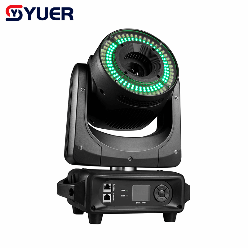 YUER™ 5W Moving Head Animation Laser Light with 96pcs 5050 RGB + 96x1W 3030 White Auxiliary Light Wash Effect DMX512 Control For DJ Disco Party Bar Club Wedding Stage Lighting