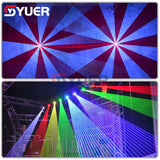 YUER™️ 2W 3W Professional DJ Disco Lights Animation Strobe Laser 3in1 Moving Head Light DMX Nightclub Party Show Stage Lighting DMX512