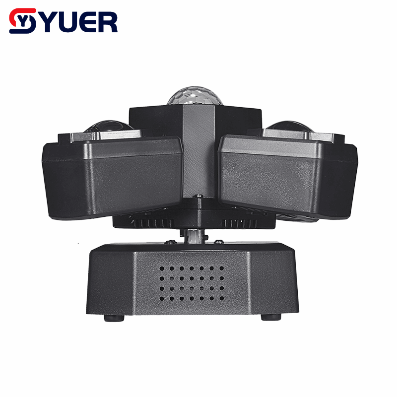 YUER™ 16x3W +10W RGBW +4x5W White Strobe +Red Green Laser 4Arm Moving Head Light Beam Laser Strobe Effect DMX512 Sound Control For DJ Disco Party Bar Club Wedding Stage Effect Lighting