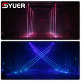 YUER™️ Beam Laser Moving Head Spot 1W DJ Light RGB Laser Sound Activated DMX 512 Voice Control Music Spot Disco Party Lights