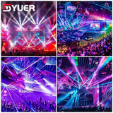 YUER™️ 90W LED bee eye laser lights moving head beam lights celebration ktv disco dj bar voice controlled rotating DMXstage lighting