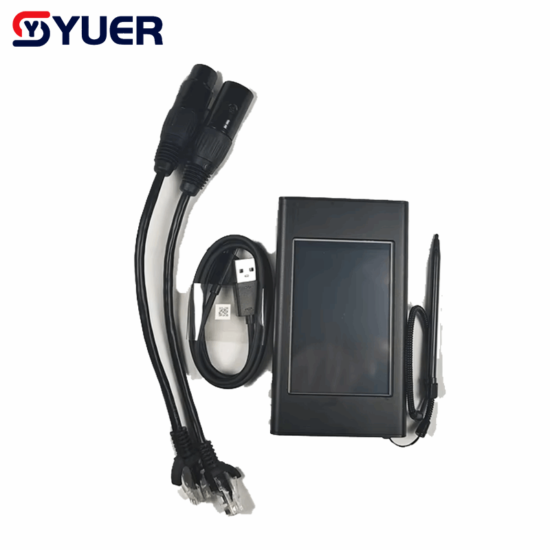 YUER™ 3.5-inch High-definition Touch Screen DMX Addresser RDM/DMX512 Code Writer Encoder Dialer Address Codes With GUI Graphics System For Stage Lighting Engineering Construction and Testing Assistant