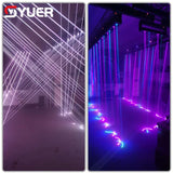 YUER™️ 5 Head RGB 3IN1 Laser Animation Scanning Effect Bar Light 16X5W LED Amber Wash Moving Head Light DMX512 DJ Disco Stage Lighting