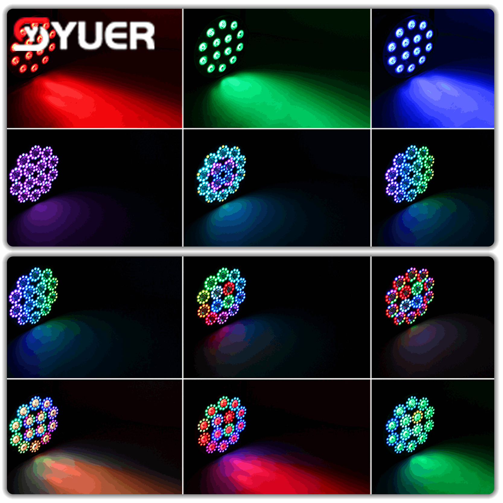 YUER™ 14x6W RGBW 4in1+140pcs 5050RGB LED Par Light Wash Pixel Effect DMX512 Remote Control For DJ Disco Party Bar Club Wedding Stage Lighting