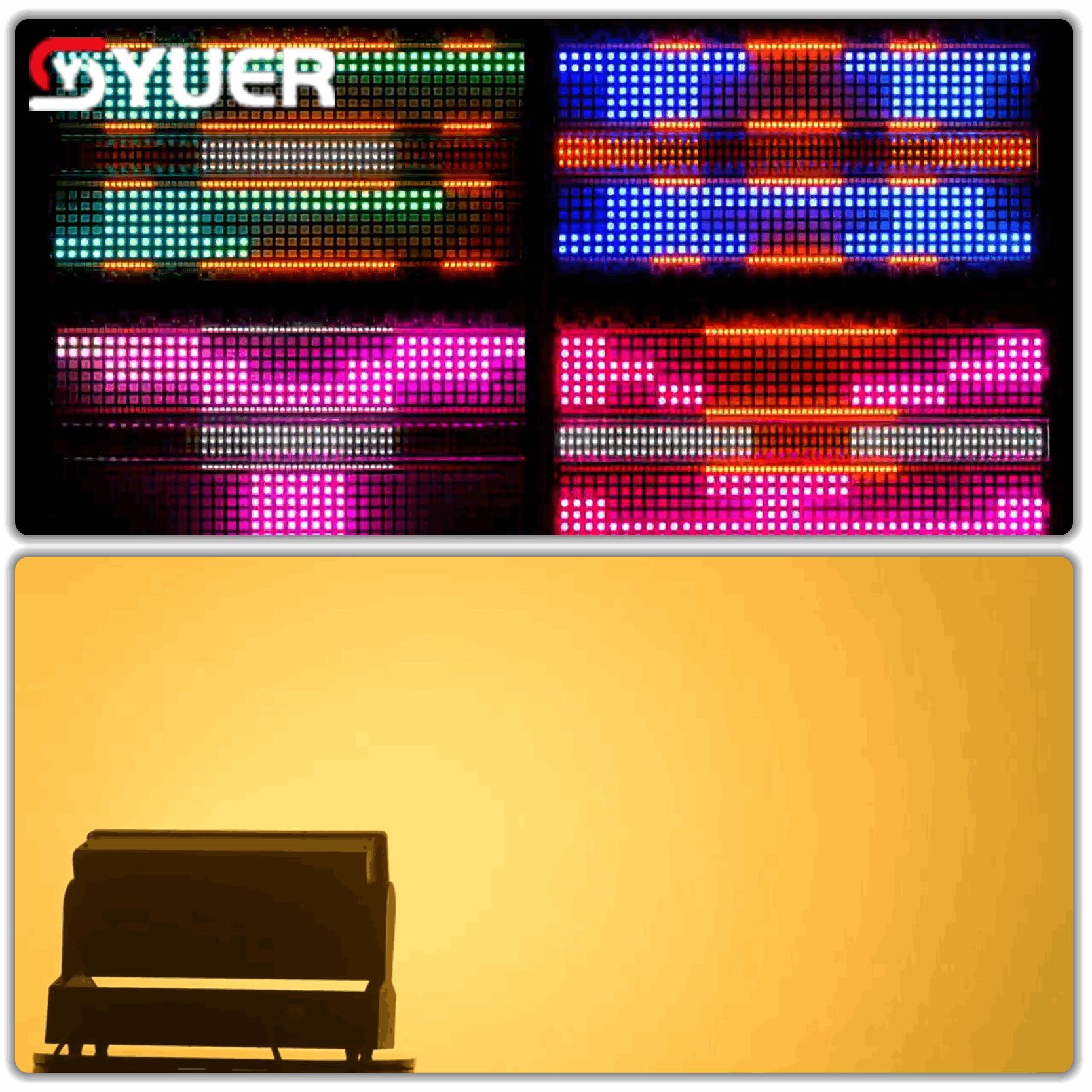 YUER™ 60+100 Segment RGB Warm/Cold White Moving Head Strobe Light Horse Racing Flash Effect DMX512 Control For DJ Disco Party Bar Club Wedding Stage Effect Lighting