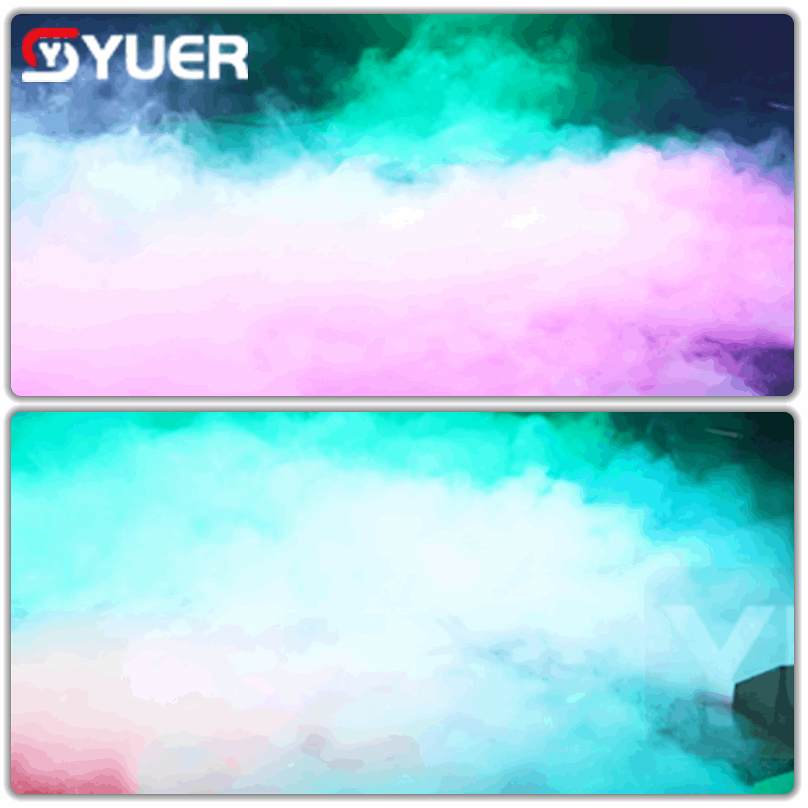 YUER™ New 5000W Double Head Water Mist Machine Fog machine Stage Special Effects Equipment DMX512 For DJ Disco Party Bar Club Wedding Stage Lighting