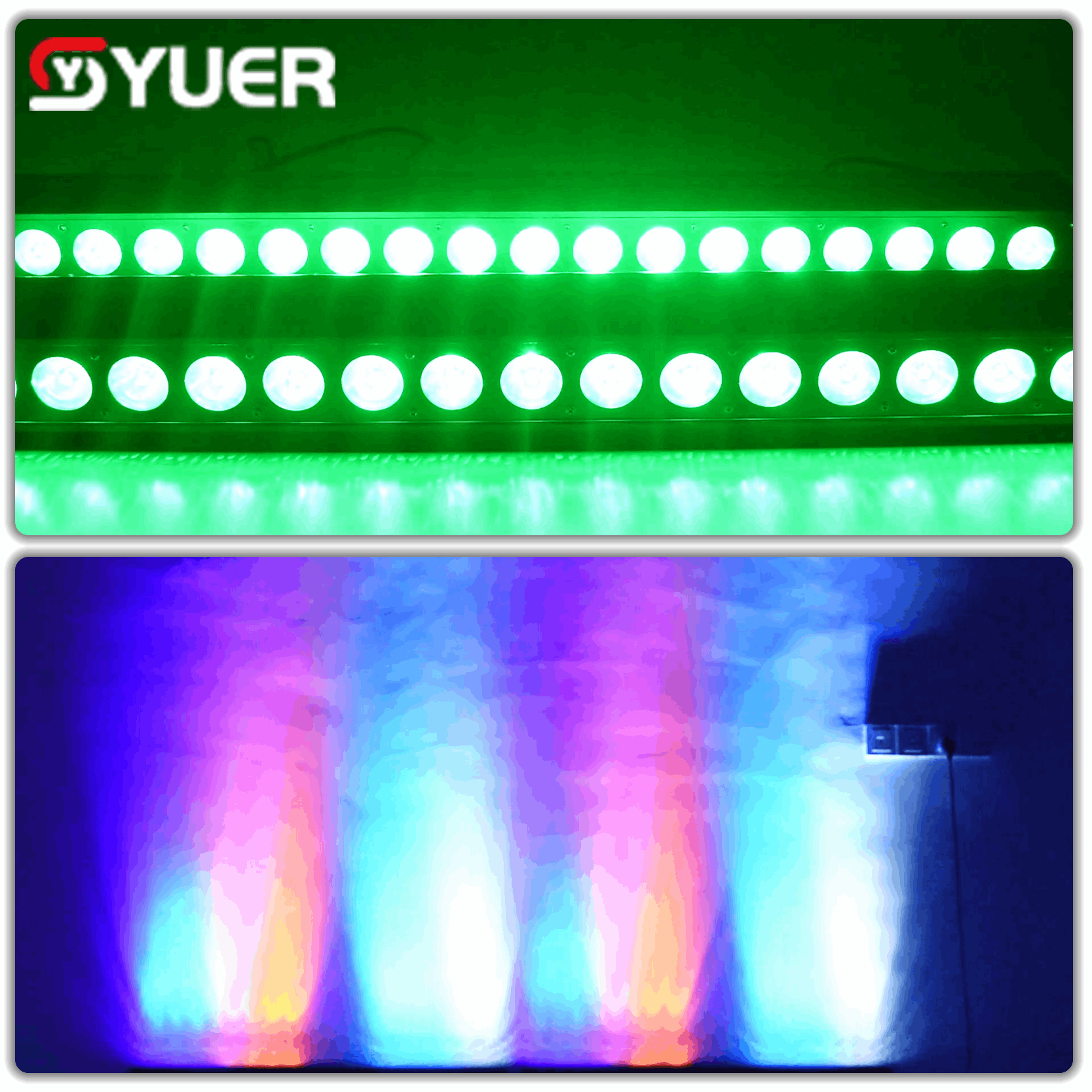 YUER™ 18x10W RGBW 4in1 LED Wall Washer Light Point Control Wash Effect DMX512 Sound For DJ Disco Party Bar Club Wedding Stage Lighting