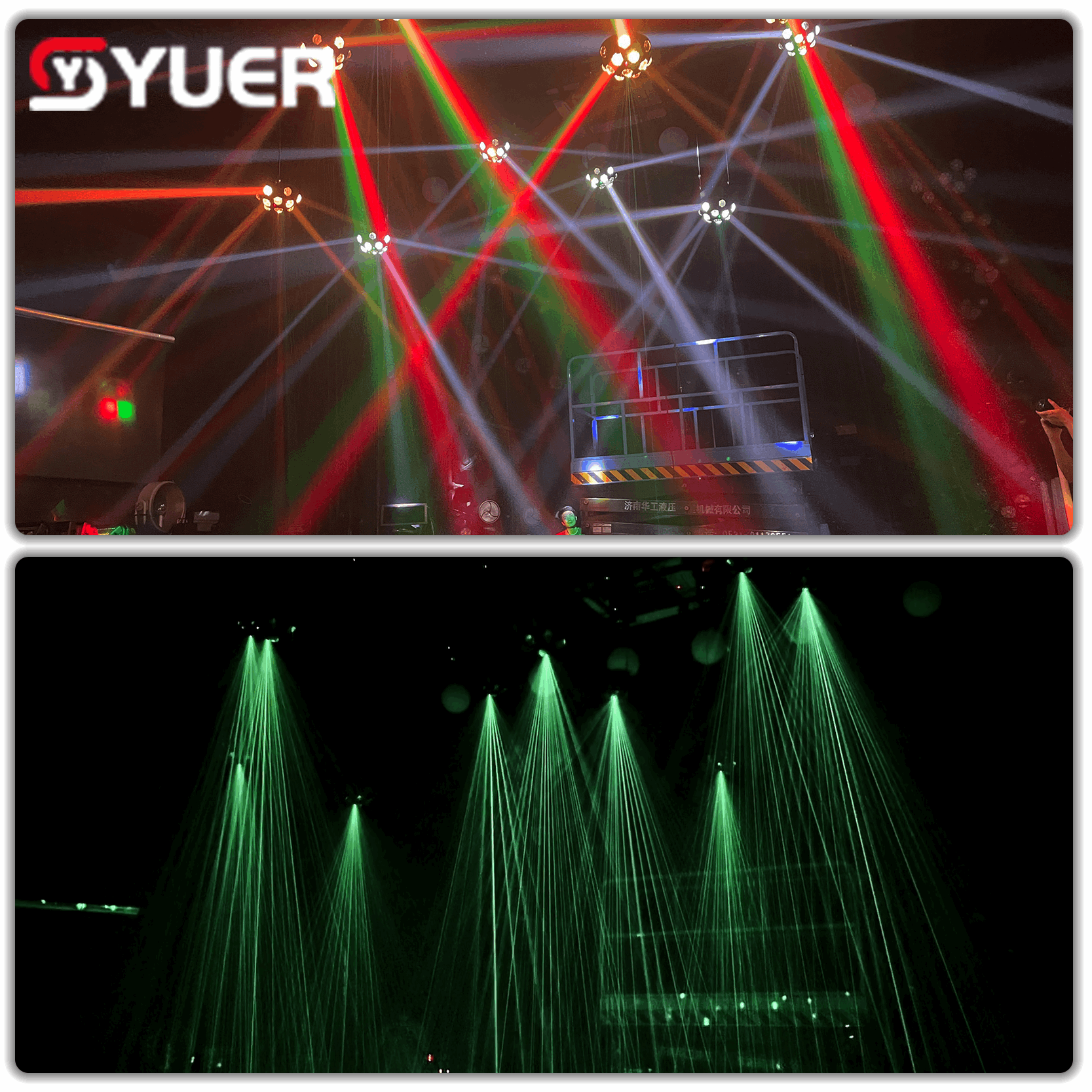 YUER™ 13x10W RGBW 4in1+ Red Green Laser Magic Ball Lifting Light DMX512 Sound Control For DJ Disco Party Bar Club Wedding Stage Effect Lighting