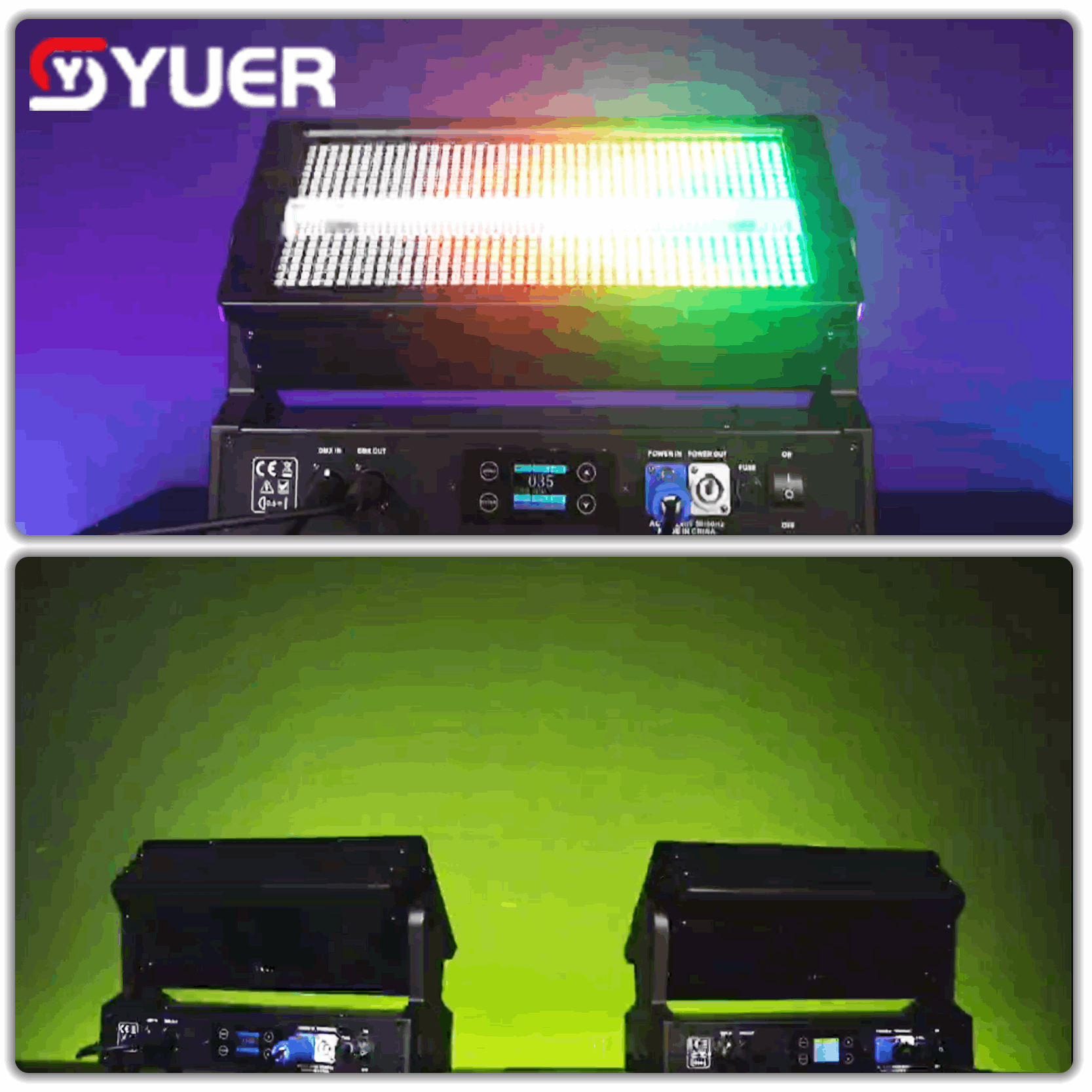 YUER™ 112+32 Segment RGB LED Moving Head Strobe Light Wash Point Control Effect Copy GLP DMX512 For DJ Disco Party Bar Club Wedding Stage Lighting