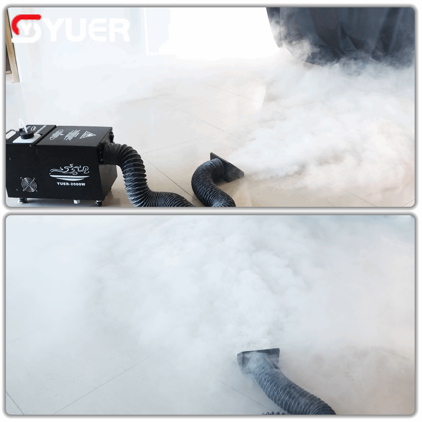 YUER™ New MINI 2000W Water Mist Machine Fog machine Stage Special Effects Equipment DMX512 For DJ Disco Party Bar Club Wedding Stage Lighting