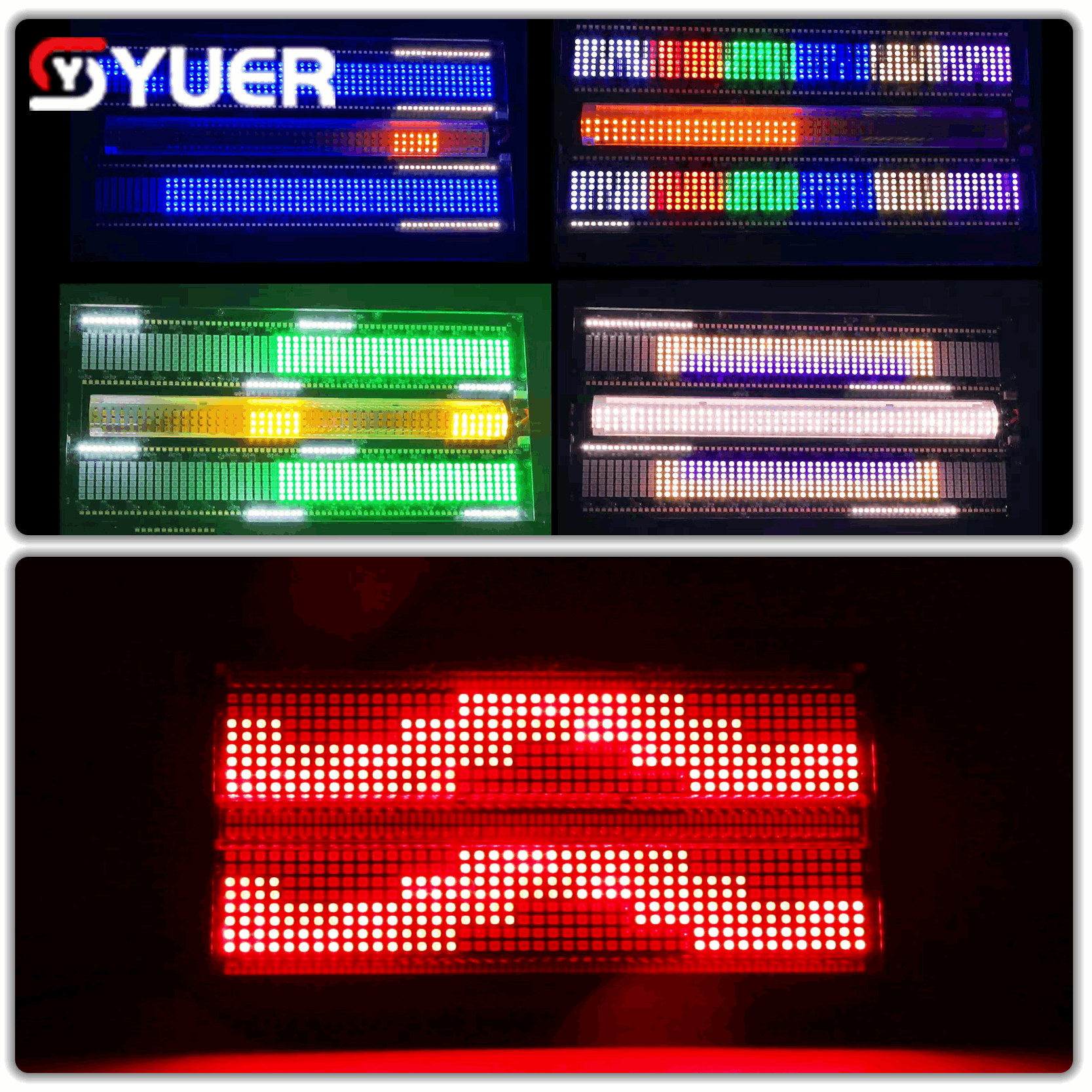 YUER™ 72+32+8 Segment LED RGB+W Strobe Light Wash Effect Copy Roxx Effect DMX512 Sound Control For DJ Disco Party Bar Club Wedding Stage Lighting
