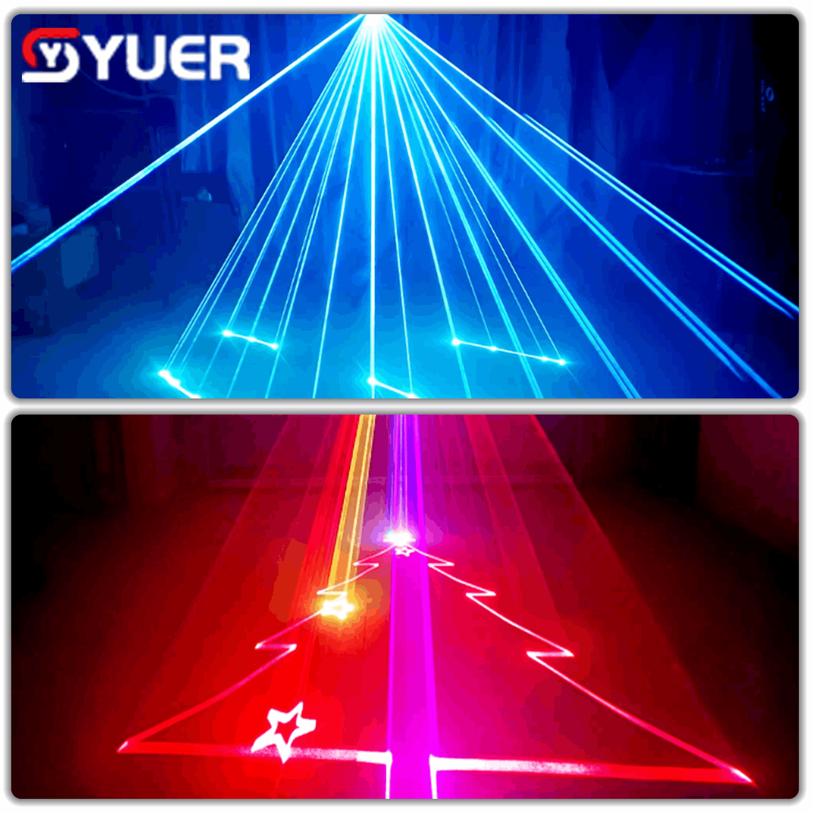 YUER™ 5W 6W RGB Animation Battery Laser Light With Bluetooth APP ILDA Control Pattern Effect For DJ Disco Party Bar Club Wedding Stage Lighting