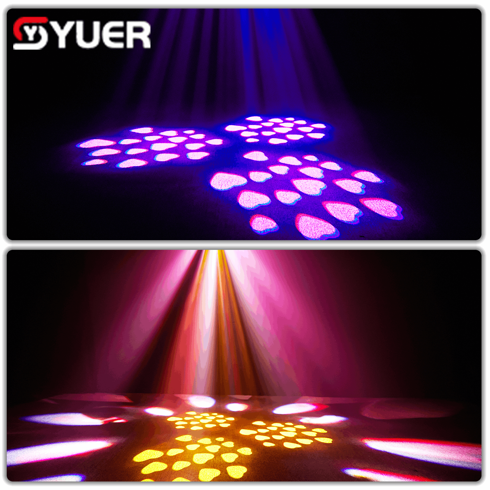 YUER™ 80W White +6x10W RGBW 4in1 Spot Moving Head Light Bee Eye Gobo Effect DMX512 Sound Control For DJ Disco Party Bar Club Wedding Stage Lighting
