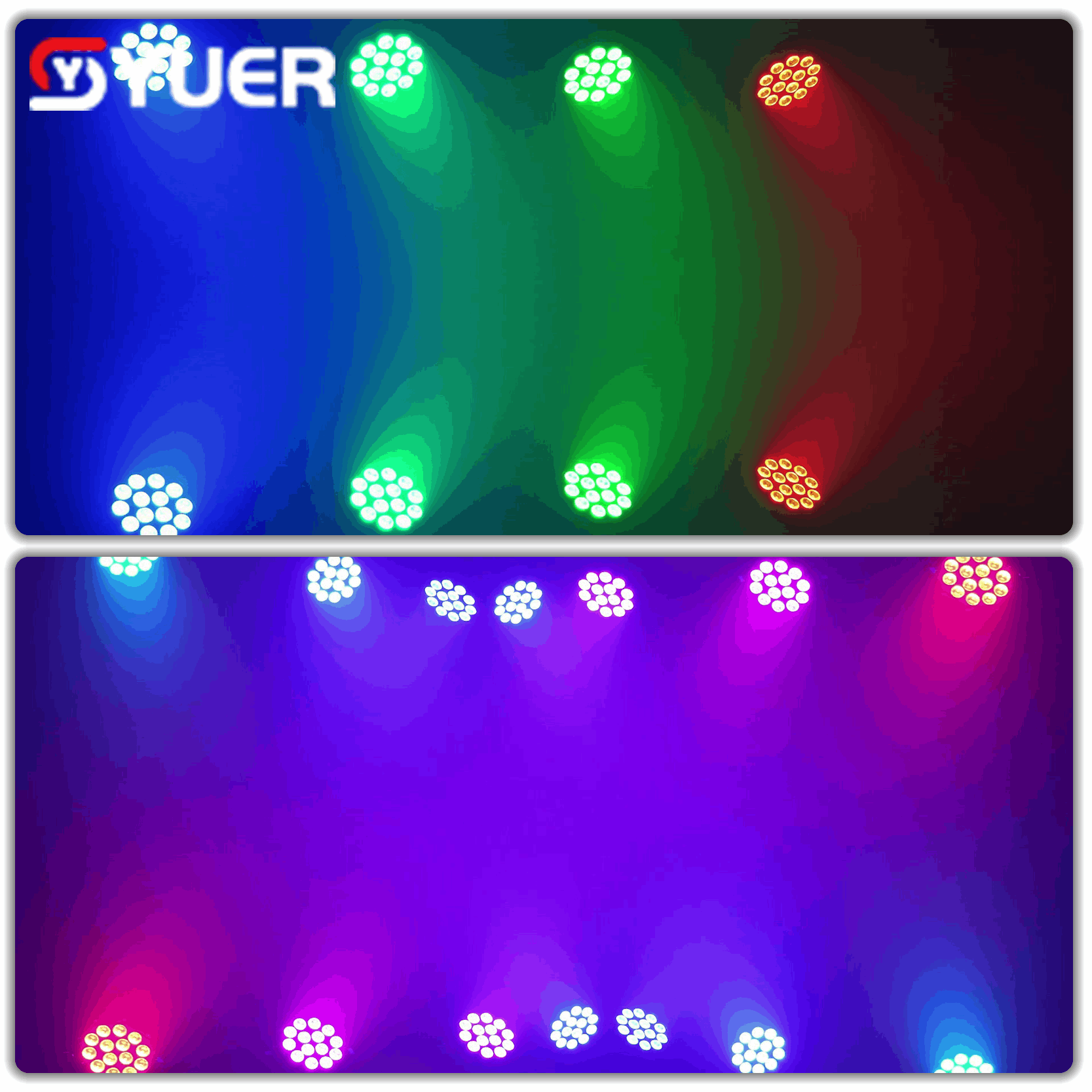 YUER™ 14x15W RGBW 4in1 Par Light Wash Effect DMX512 Sound Control For DJ Disco Party Bar Club Wedding Stage Effect Lighting