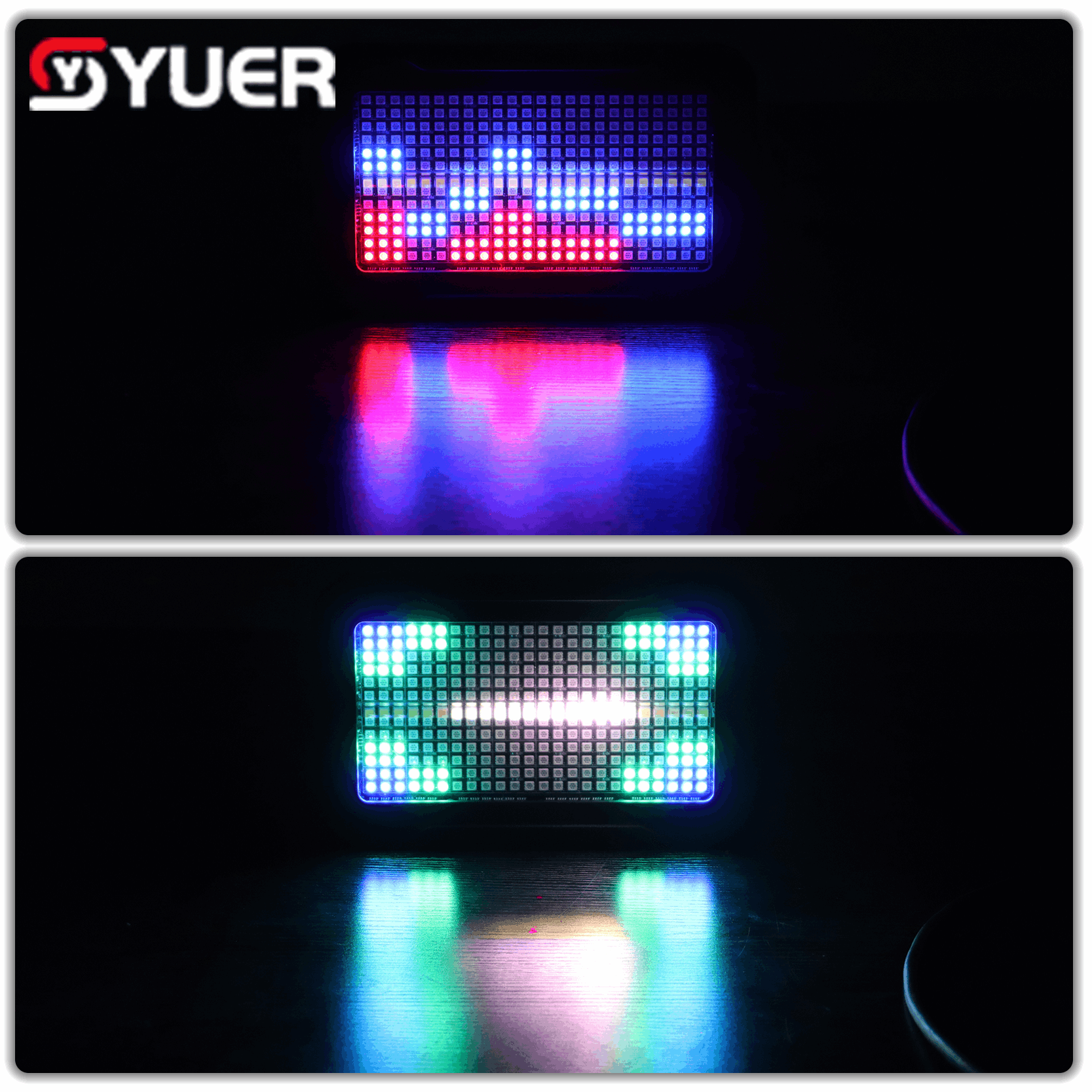 YUER™ MINI 48+8 Segments RGB White Strobe Light DMX512 Sound Control For DJ Disco Party Bar Club Wedding Stage Effect Lighting