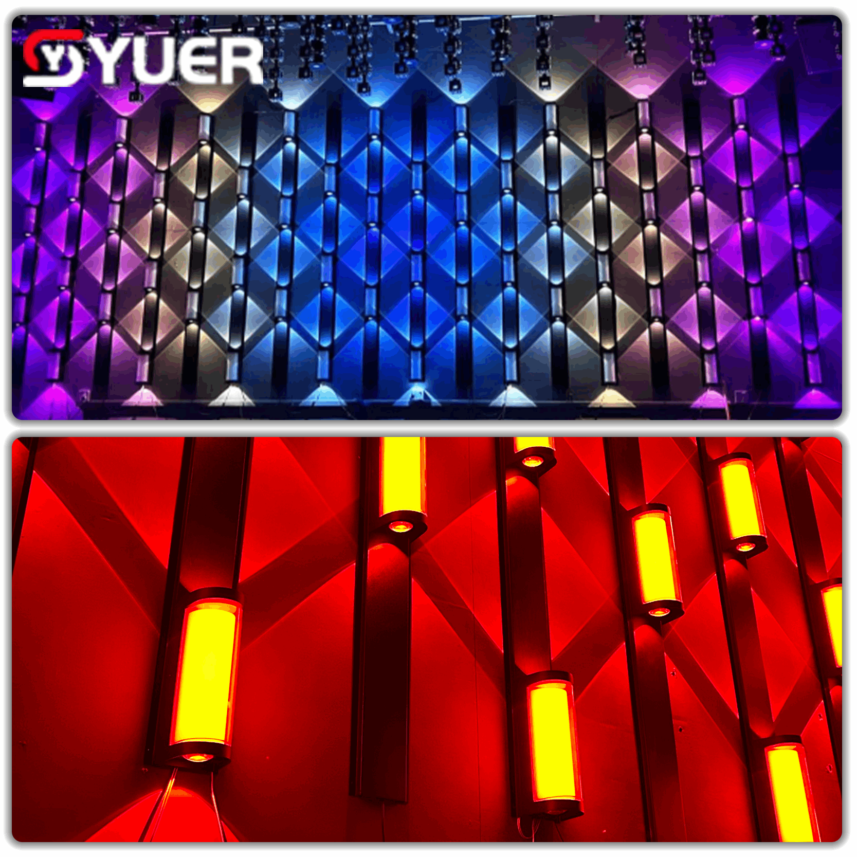 YUER™ 19.2W 16.3W RGB Wall Washer Light Wash Effect TTL Control For DJ Disco Club Wedding Party Bar Stage Lighting